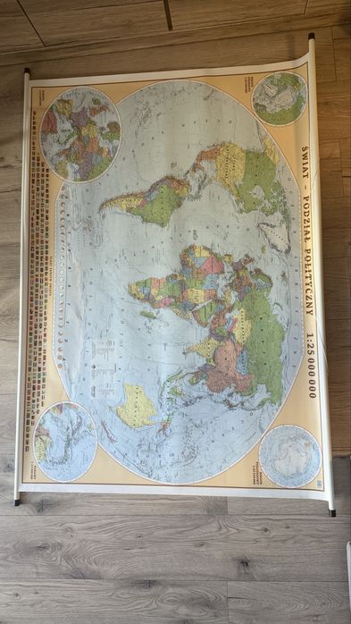 duza mapa swiata dwustronna 100x138cm