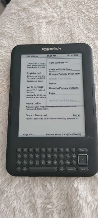 Kindle 3 czytnik e-book 3G wersja
