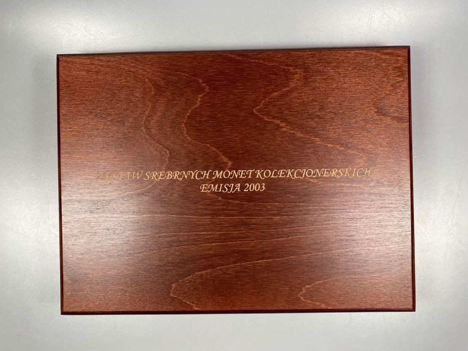 Zestaw srebrnych monet kolekcjonerskich NBP emisja 2003