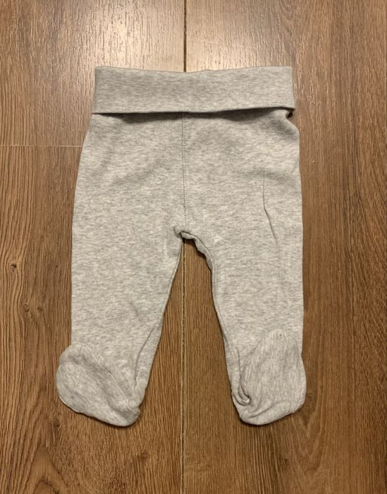 Szare spodnie niemowlęce H&M r. 62 getry legginsy półśpiochy chłopięce
