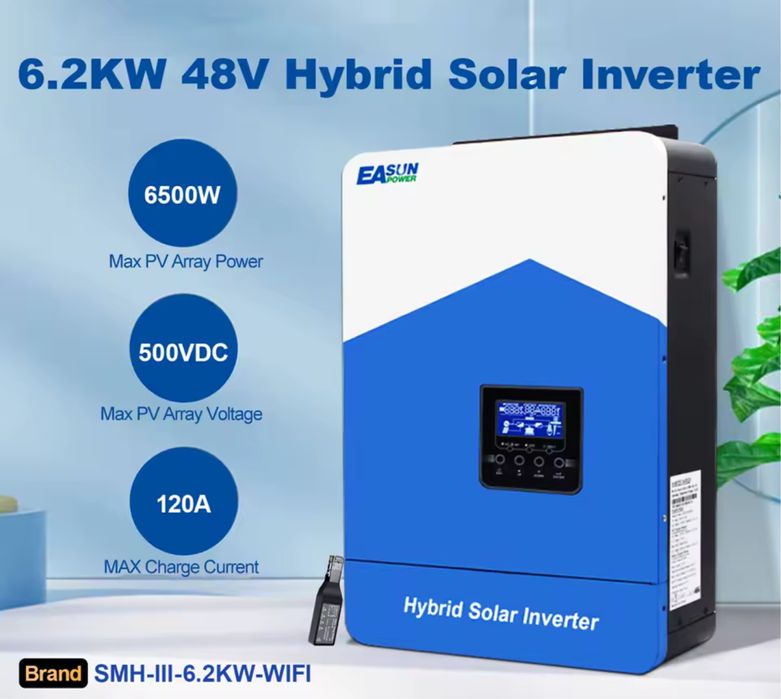 Гибридный инвертор EASUN Еасан 6.2 кВт в наличии. Доставка по Днепру