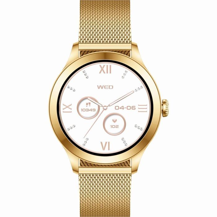 Smartwatch Gravity Biało Złoty 2 Paski GT25-2 PRO Prezent