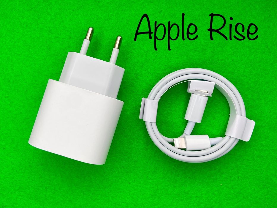 Комплект Быстрая зарядка на Айфон Блок Адаптер 20 Ватт + Провод Айфон