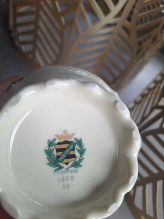 Środek stołu cukiernica mlecznik dzbanek Weimar porcelana potsdam