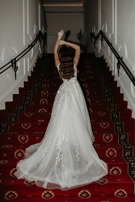 Suknia ślubna eva lendel lorraine XS/S kwiaty 3D