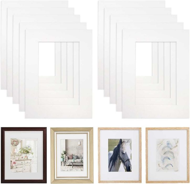 Passe-partout do zdjęć i plakatów – 8 szt. 25 × 20 cm | Kremowy