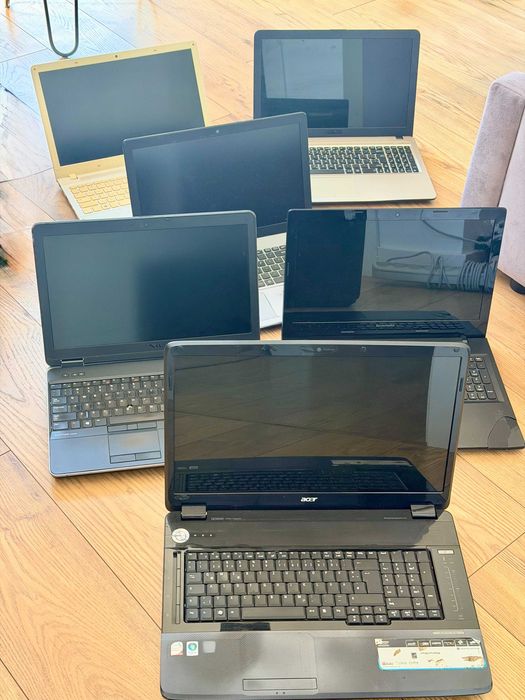 Pakiet Zestaw laptopów zza granicy Dell Asus Acer Lenovo uszkodzone
