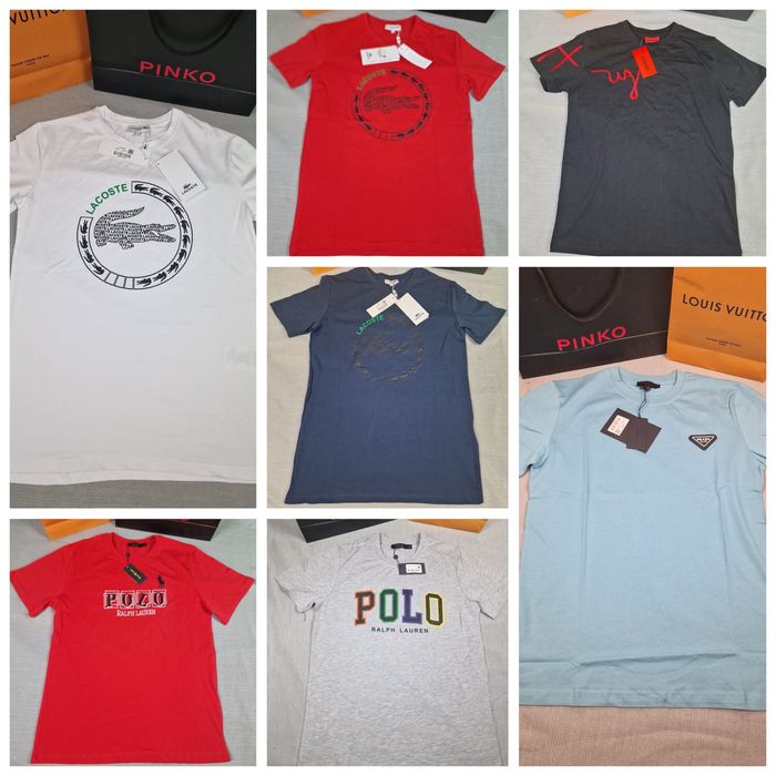koszulka męska tshirt hugo boss ralph lauren prada kolory
