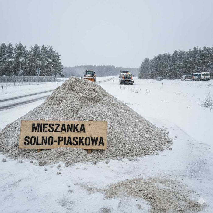 MIESZANKA Soli z PIASKIEM sól drogowa 1 tona BIGBAG