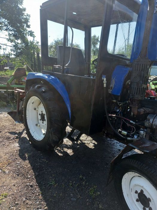 Міні трактор зубр 244+фреза+плуг