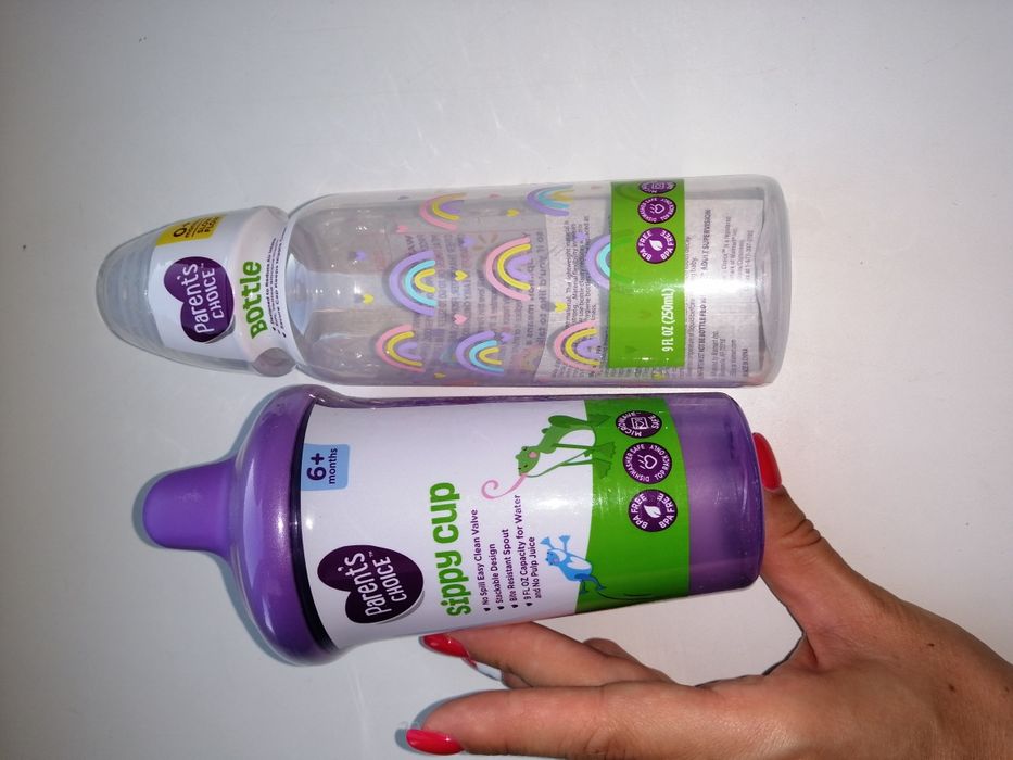 Набор пластиковая бутылочка бутилочка пляшечка поильник поiльник чашка