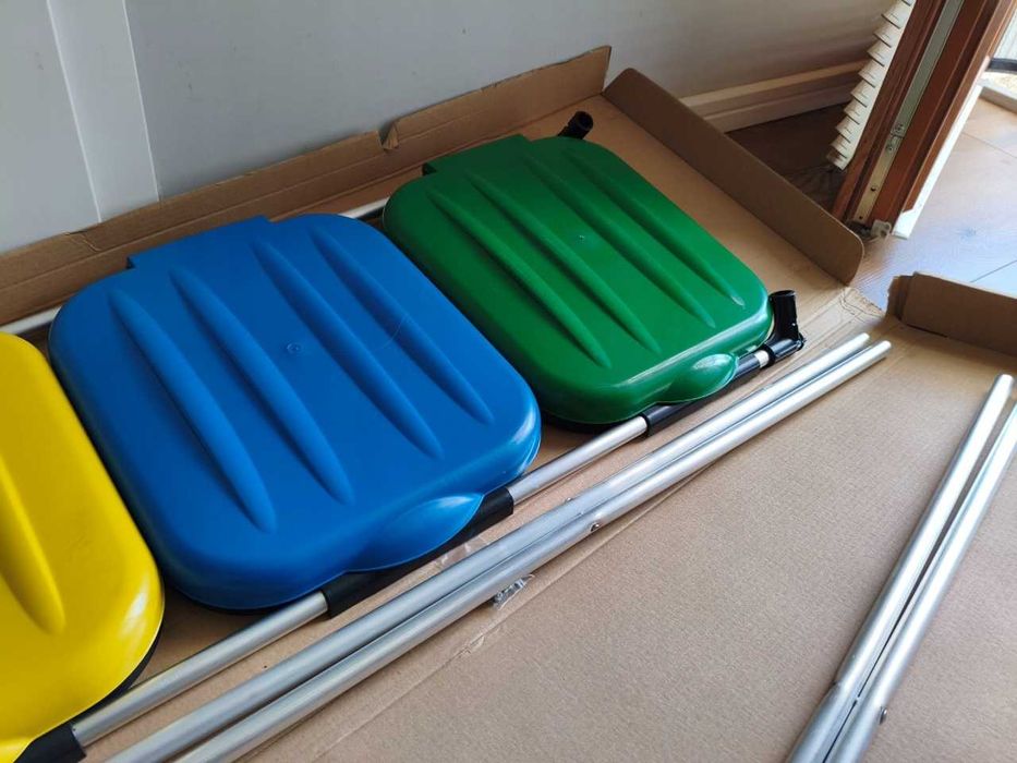 Metalowy Stojak na 3 Worki 120L Segregacja Odpadów kosz nowy