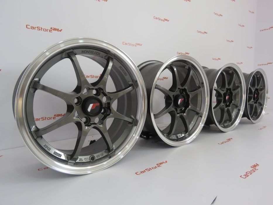 Jantes Japan Racing JR5 15x7 ET35 4x100 Gun Metal w/Machined Lip