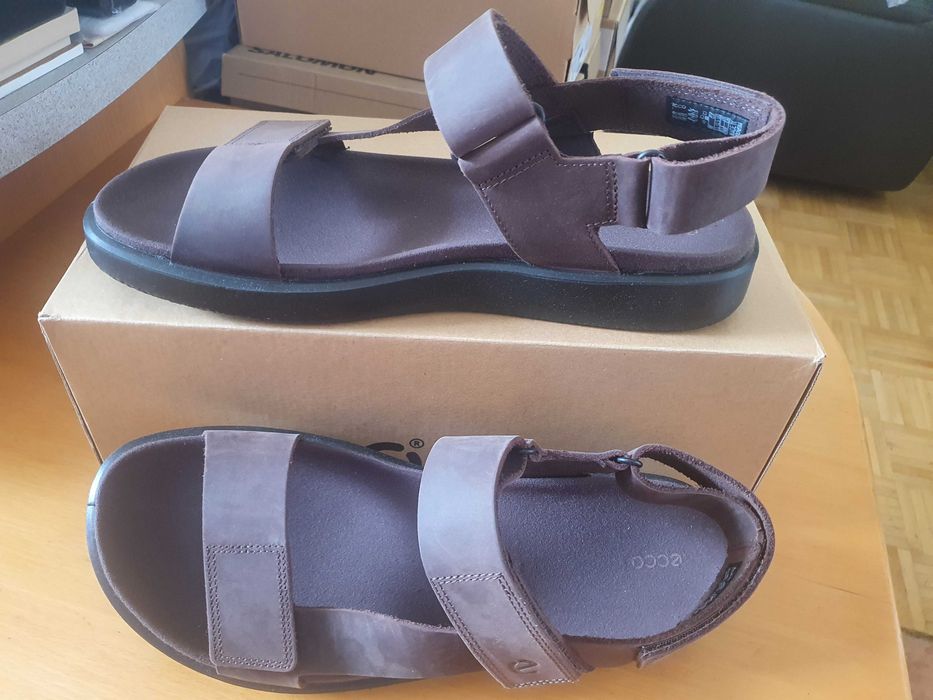 Sandały skórzane ECCO Flowt M 46 EU 29,5 CM brązowe