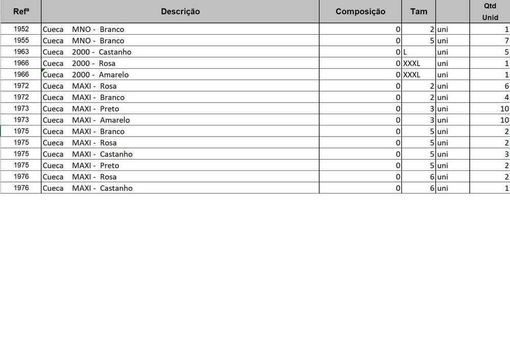 Lote Cuecas Mulher (difetentes modelos)