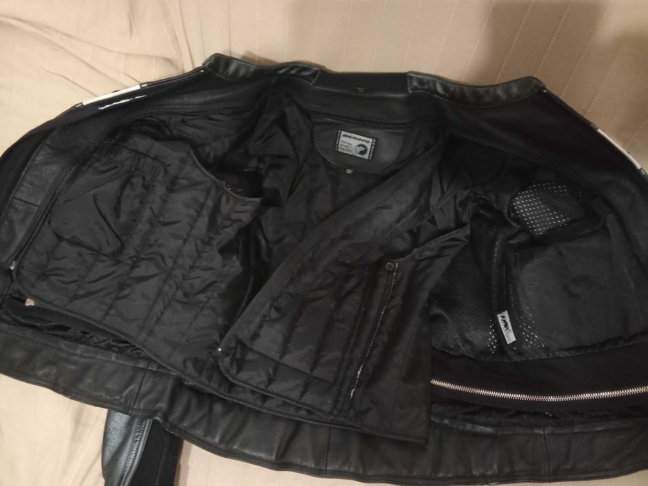 Blusão motard Bering em pele