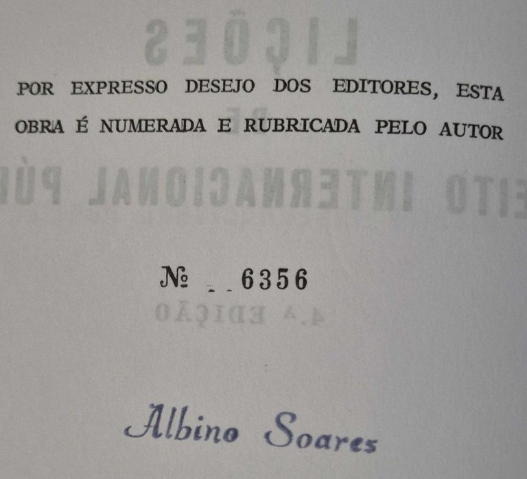 Livro «Lições de Direito Internacional Público» Albino Azevedo Soares