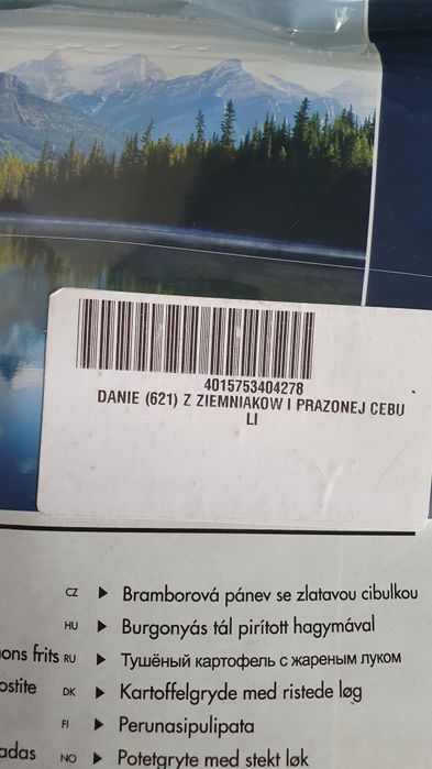 Żywność liofilizowana obiad góry trekking wspinanie gotowe danie obiad