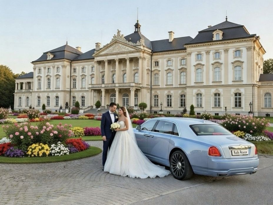 Rolls Royce, limuzyna, auto do ślubu i usługi dla VIP.