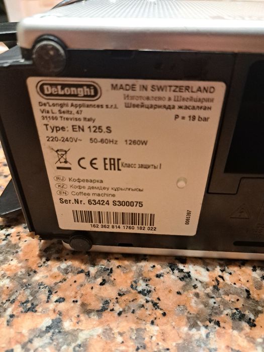 Nespresso Delonghi Pixie em peças