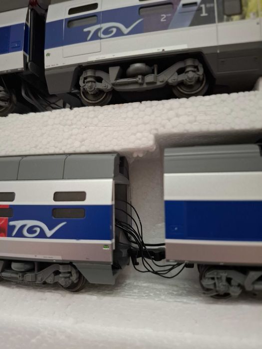 MARKLIN 37790 - Digital - TGV POS - Azul e prata, 4 peças com caixa - MFX - sons
