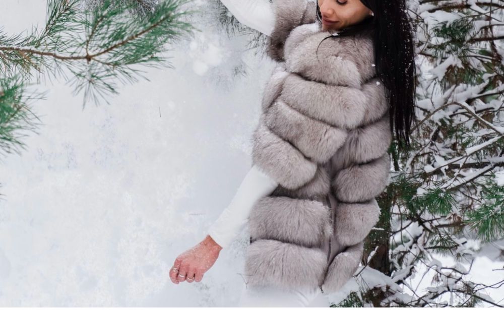 Полушубок из песца ,идеальное состояние