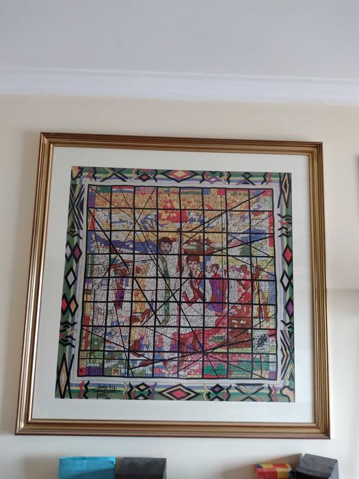 Vende-se Quadro com lenço seda