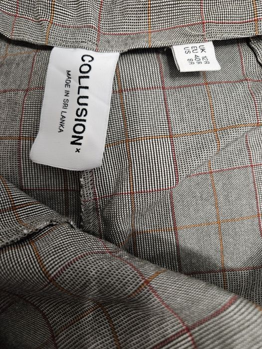 Spodnie dzwony bootcut krata Collusion