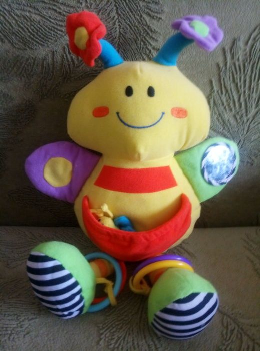 Пчелка Мягкая игрушка для самых маленьких развивающая