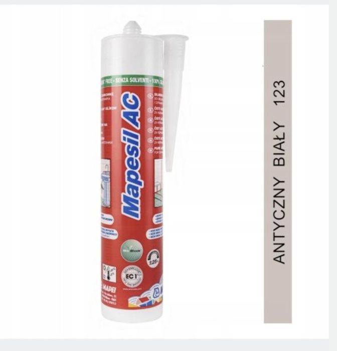 MAPEI silikon Mapesil AC - 123 Antyczny Biały 310ml 12szt