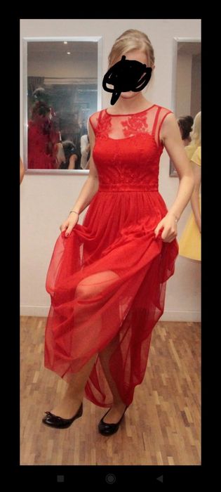 Weselna/studniówkowa sukienka z tiulem