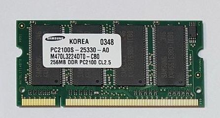 Pamięć Kość RAM do laptopa 256MB DDR PC2100 Samsung