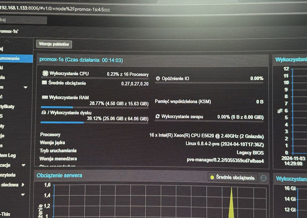 Serwer lenovo c20 thinkstation komputer xenon dyski ram nas