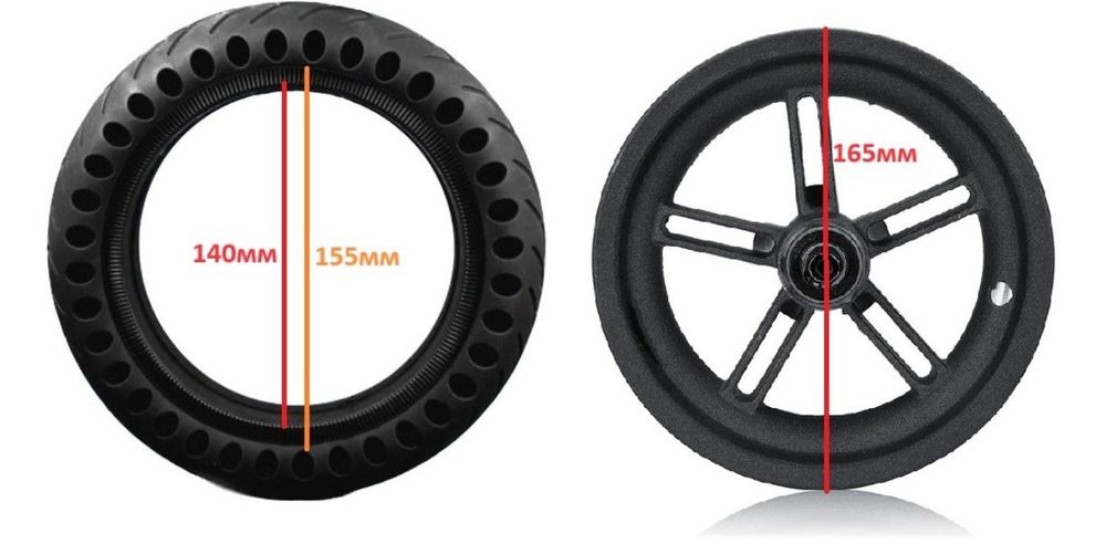 Шини 8.5" для Xiaomi M365/Pro/Mi3 Crosser Kugoo M365— ВЛАСНЕ ВИРОБНИЦТВО. Литі шини