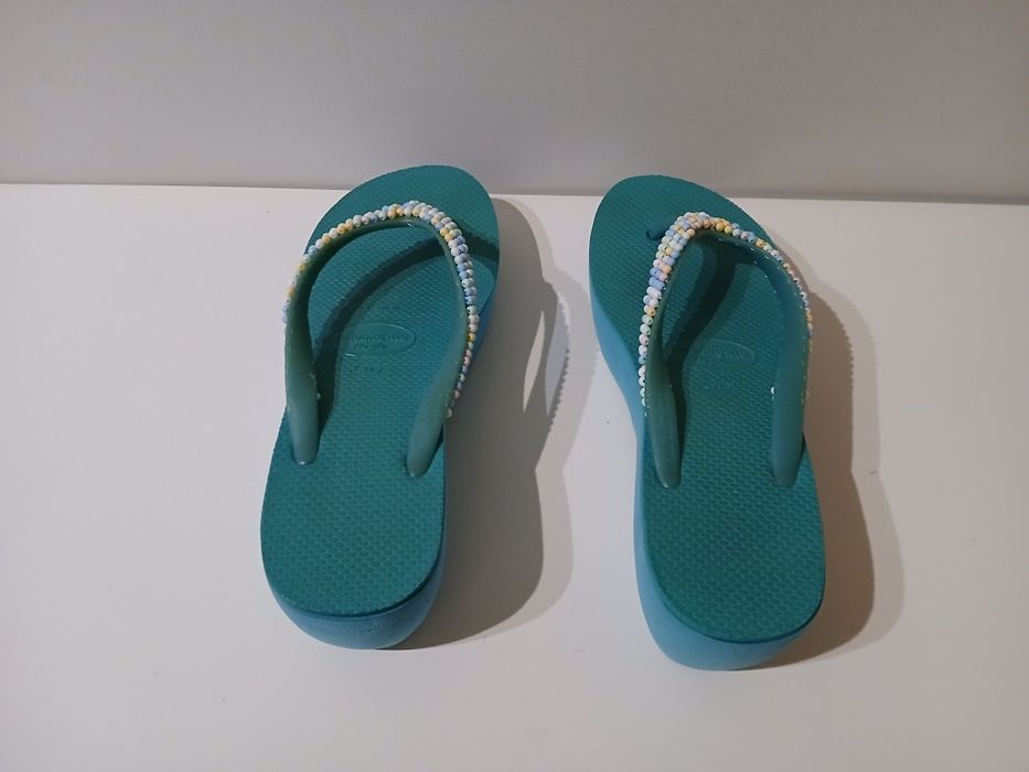 Havaianas altas verde água