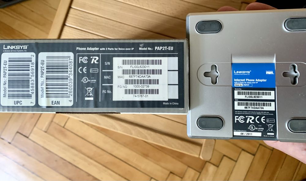 Linksys PAP2T-EU VoIP-адаптер