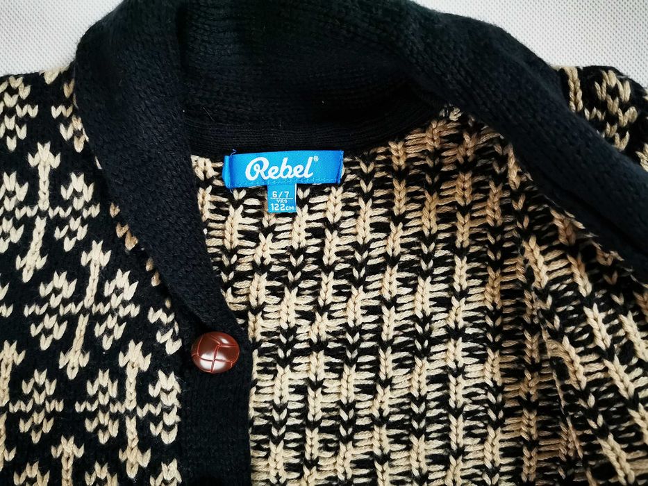 Wełniany sweter chłopięcy, 6-7 lat, 122 cm,Primark