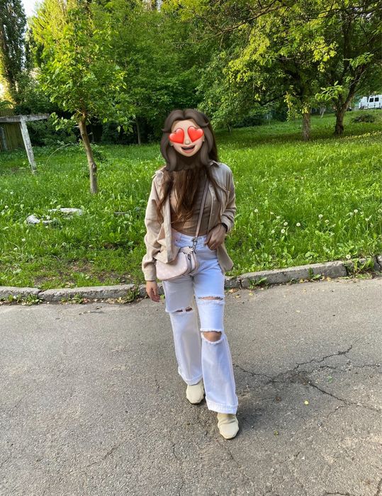 Джинси штани на високій посадці