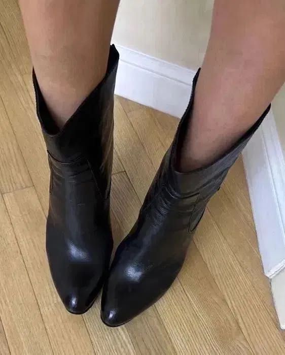 Ботинки ботільйони Costume National шкіряні чорні кожаные деми весна 8