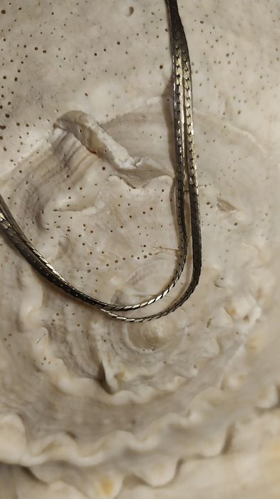 Srebrna bransoletka na kostkę (anklet) – żmijka / snake – elegancka,