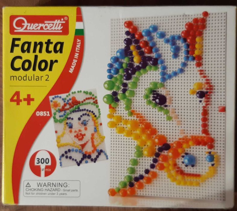 Quercetti Fanta Color MEGA 300 pinów modular 2 UKŁADANKA piny