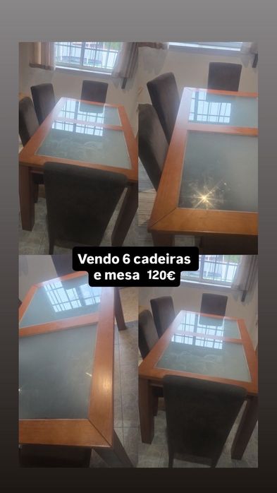 Mesa de jantar e 6 cadeiras