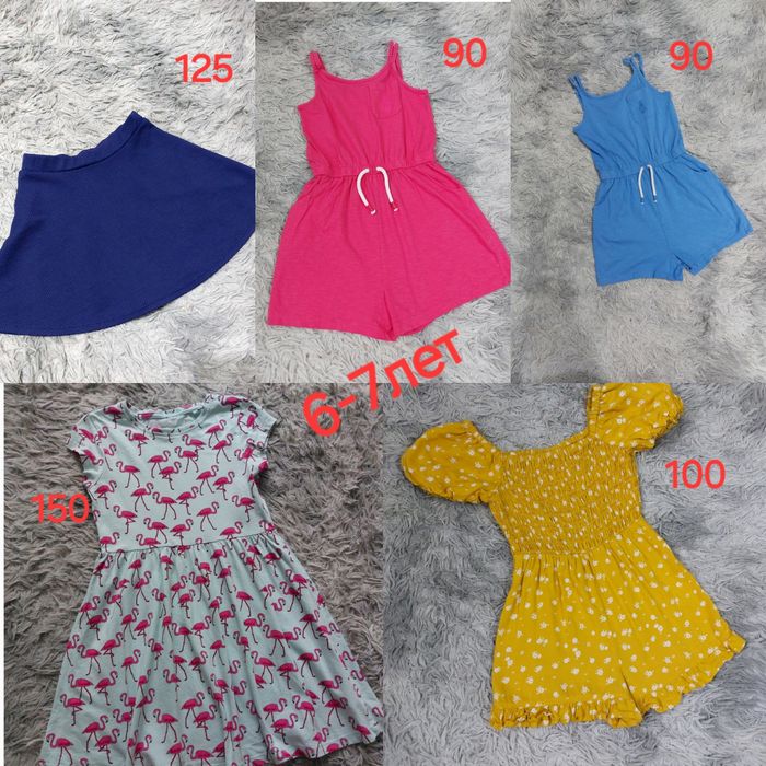 6-7лет,ромпер,сарафан,футболка,шорты,сарафан платье халат штаны джинсы