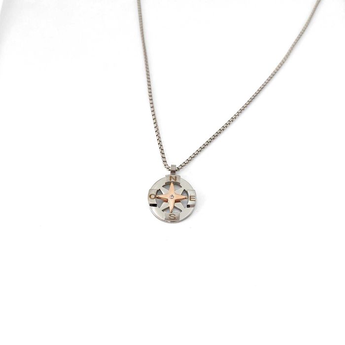 Diamante - 18 K - Aço, Ouro rosa - Colar