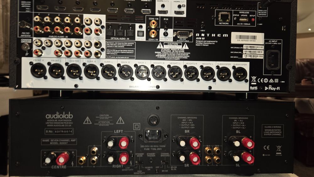 Anthem Avm 60  cyfrowy procesor kina domowego plus końcówka mocy Audiolab 8200X7 k