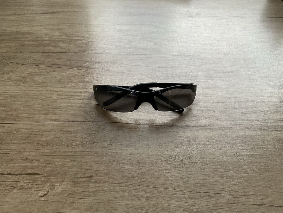 Czarne sportowe okulary przeciwsłoneczne unisex techno rave festiwal | Styl Y2K Cyber Gorpcore Fast Glasses