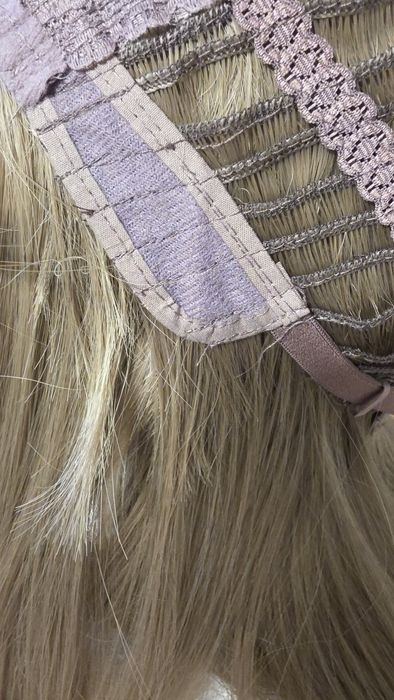 Peruka ciemny blond z pasemkami 56cm+ gratis szczotka do peruk