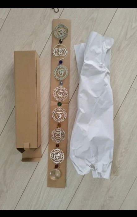 Pendente 7 Chacras con cristal multifacetado 
Pendente com cristal mul