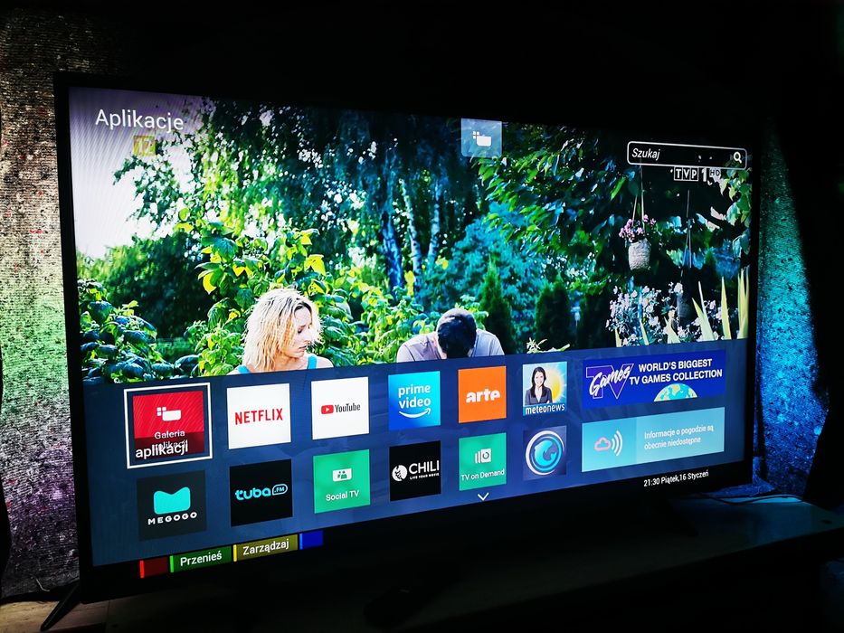 55" Philips  Android Smart TV  Ambilight  dvbt2 hevc telewizor