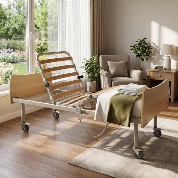 Cama Elétrica Geriátrica com Rodas (NOVA) Articulada